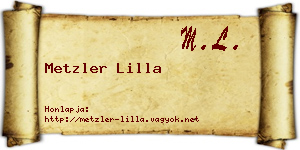 Metzler Lilla névjegykártya